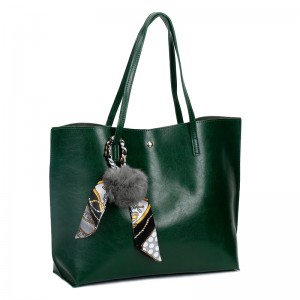 HD0823 - الجملة Aliexpress المبيعات الساخنة الأخضر بو الجلود المرأة حقيبة تسوق الأزياء